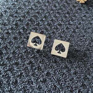 Kate spade square spade earrings- silver